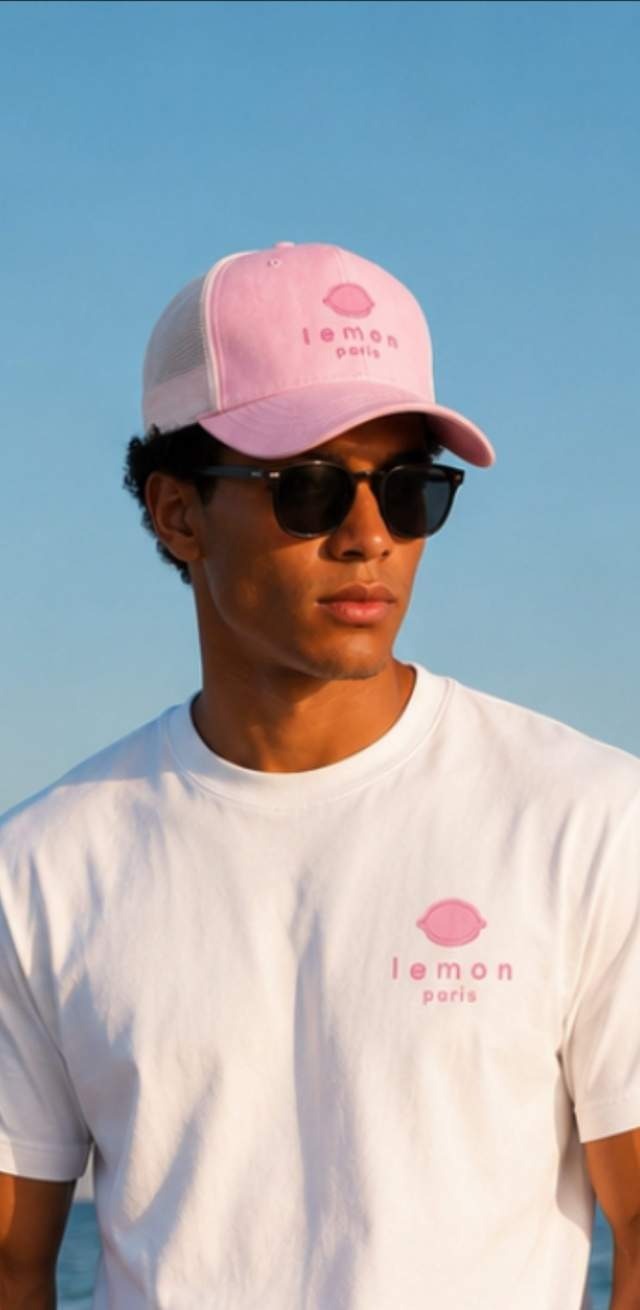 Casquette Riviera Rose portée